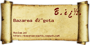 Bazarea Ágota névjegykártya